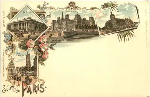 Souvenir de Paris - Litho -544044