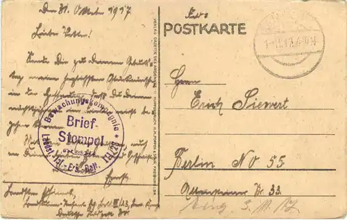 Maubeuge - Feldpost Landsturm Inf Ers Batl -544072