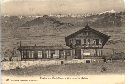 Chaine du Mont Blanc - Vue prise du Saleve -544180