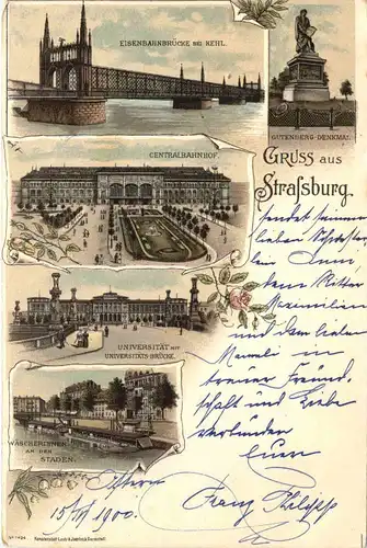 Gruss aus Strassburg - Litho -544204