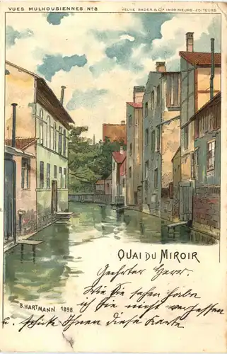 Mulhouse - Quai du Miroir - Litho -544120