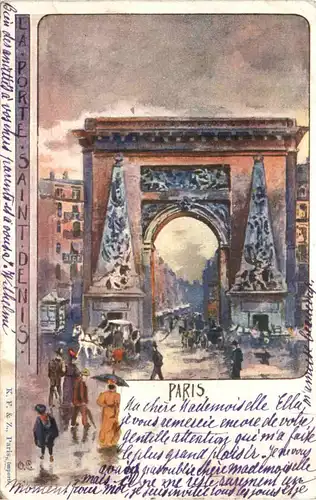 Paris - La Porte Saint Denis - Litho -544244