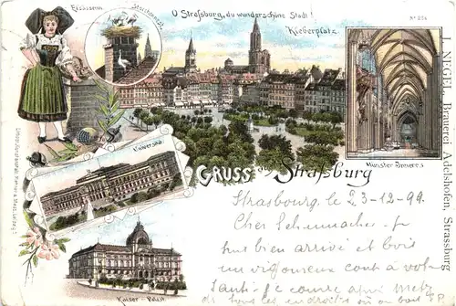 Gruss aus Strassburg - Litho -544158