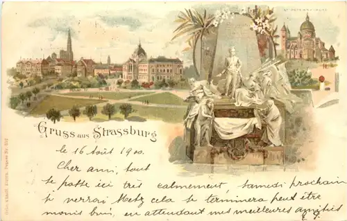 Gruss aus Strassburg - Litho -544108