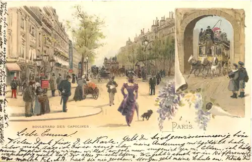 Paris Boulevard des Capucines - Litho -544242