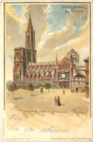 Strassburg - Das Münster - Litho -544206