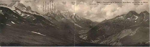 Panorma de la Chaine du Mont Blanc - Klappkarte -544246