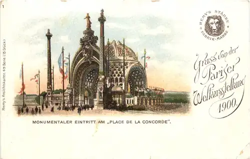 Paris - Gruss von der Pariser Weltausstellung 1900 -544286
