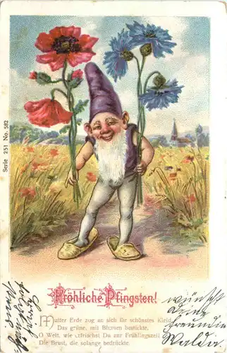 Zwerg - Pfingsten - Litho -661046