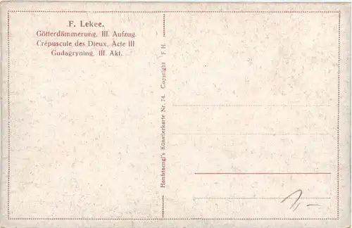 Künstler AK - F. Lekee - Götterdämmerung -661252