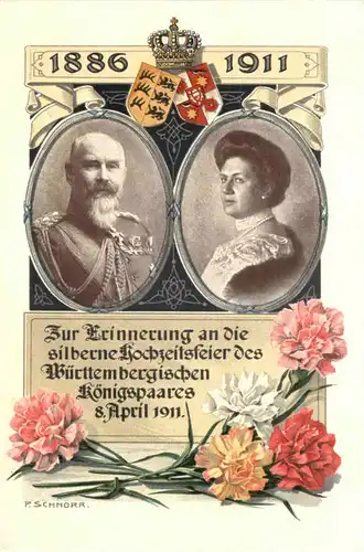 Blumentag Württemberg Königspaar -661310