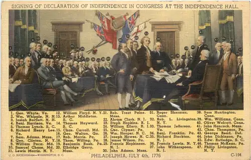 Philadelphia - Signing of Decleration of Independence -661302