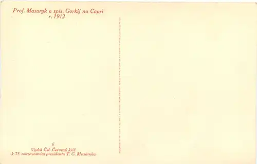 Prof. Masaryk a spis. Gorkij na Capri -661336