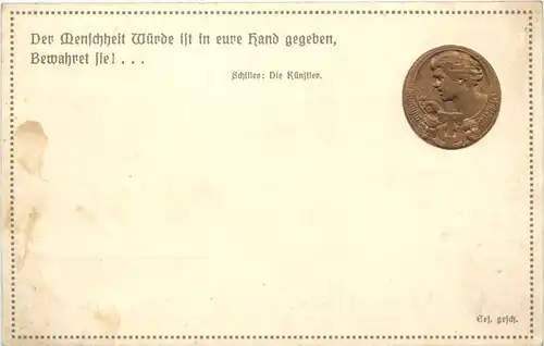 Kunstfürsorgezeichen - Schiller -661396