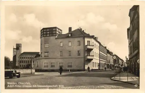 Weiden - Adolf Hitler Strasse und Versandhaus Josef Witt -661534