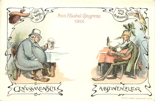 Anti Alkohol congress 1901 - Humor -661516