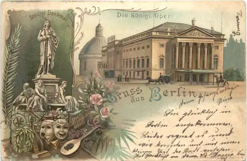 Gruss aus Berlin - Königl. Oper - Litho -661762