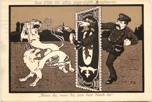 Das Ende der alten bayerischen Briefmarke -662042