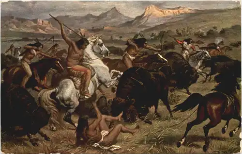 Hunting Bisons - Indianer -662744