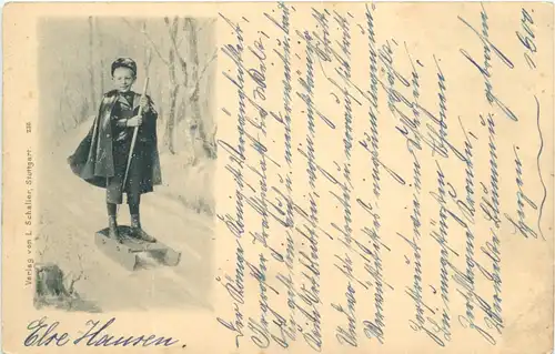 Kind auf Schlitten -663080