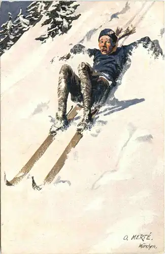 Ski - Künstler AK O. Merte -663262