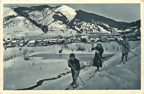 Oberammergau - Blick zum Aufacker - Ski -663226