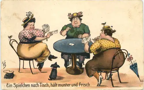 Humor - Karten spielen - Ein Spielchen nach Tisch -663348