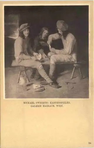 Künstler Ak Michael Sweerts - Kartenspieler -663448