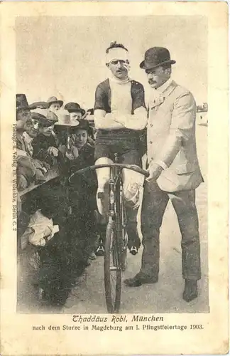 Thaddäus Robl München nach Sturz in Magdeburg 1903 - Fahrrad -663508