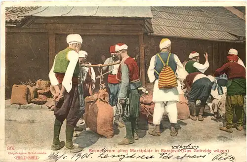 Sarajevo - Scenen vom alten Marktplatz -663676