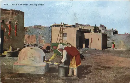 Pueblo Women Baking Bread -663924