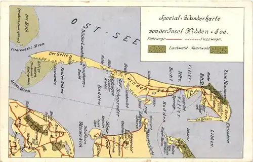 Insel Hiddensee - Landkarte -664042