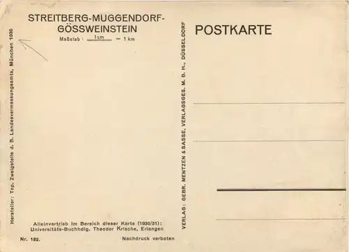 Streitberg Muggendorf Gössweinstein - Landkarte -664038