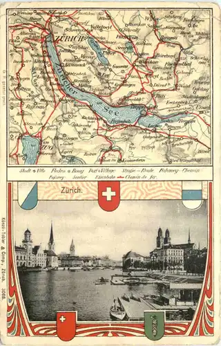 Zürich - Landkarte -664074