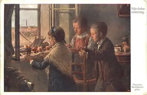 Künstler Ak Theodor Breidwiser - Nikolobescherung -664284