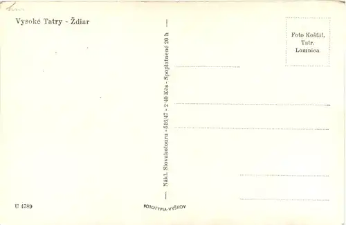 Vysoke Tatry - Zdiar -664168