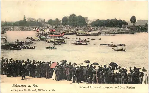 Mülheim am Rhein - Fronleichnams Prozession auf dem Rhein - Köln -664162