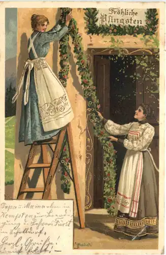 Pfingsten - Künstler Ak Mailick -664156