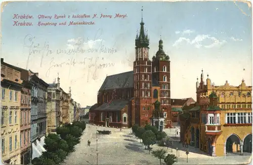 Krakau - Hauptring und Marienkirche - KuK Feldpost -664378