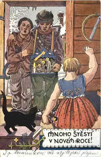 Künstler Ak J. Baruch - Mnoho Stesyi v Novem Roce -664386