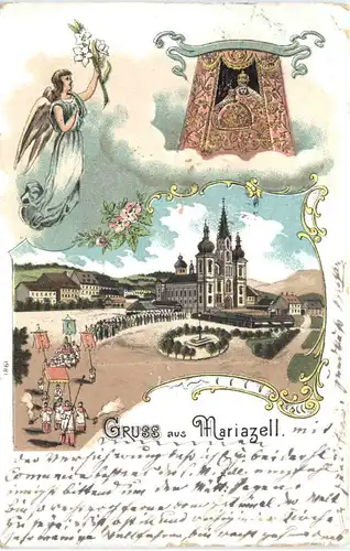 Gruss aus Mariazell - Litho -664700