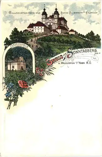 Gruss aus Sonntagsberg - Waidhofen Ybbs - Litho -664650