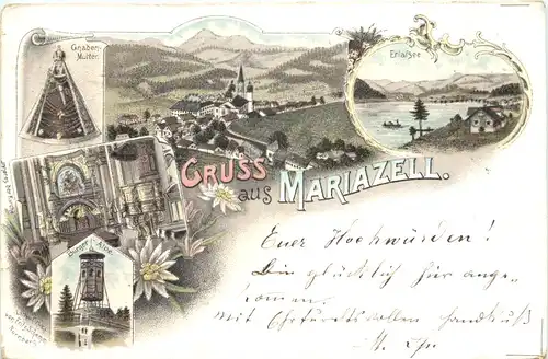 Gruss aus Mariazell - Litho -664694