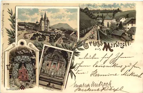 Gruss aus Mariazell - Litho -664714