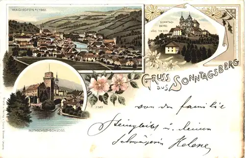 Gruss aus Sonntagsberg - Waidhofen Ybbs - Litho -664648