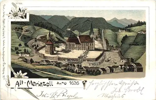 Alt-MAriazell anno 1626 - Litho -664688