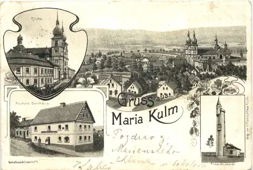 Gruss aus Maria Kulm - Litho - Böhmen -664740