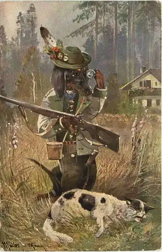 Hunde - Dackel als Jäger -664910