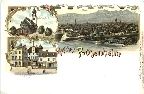 Gruss aus Rosenheim - Litho -664972