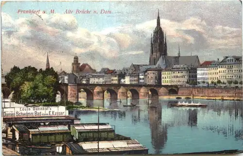Frankfurt - Alte Brücke und Dom -665112